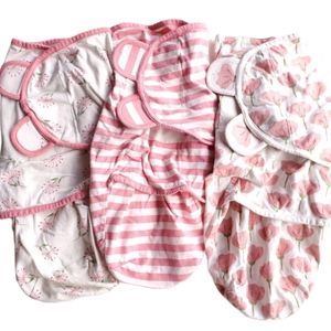 Touched by Nature 3 Piece Swaddle Wraps Tulip Unisex Baby 0-3 Months